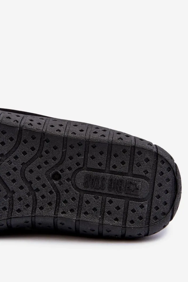 Obuwie Sportowe Męskie>Big Star Shoes Męskie Buty Do Wody Czarne Big Star NN174752 Czarny