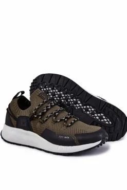 New Męskie Buty Sportowe Big Star KK174014 Khaki Męskie Obuwie Sportowe Męskie