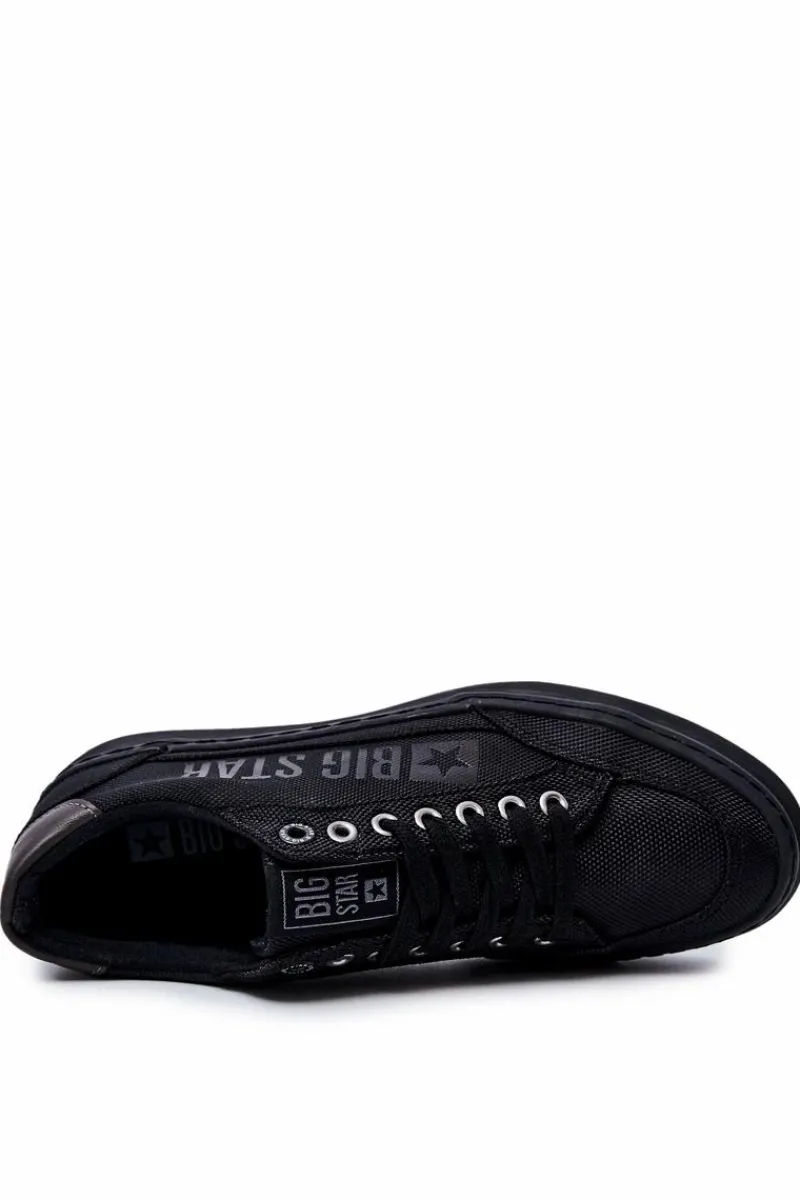 Trampki Męskie Big Star|Obuwie Sportowe Męskie>Big Star Shoes Męskie Buty Sportowe Big Star JJ174057 Czarne