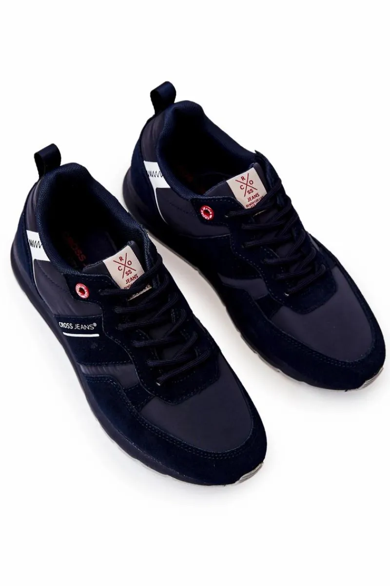 Sale Męskie Buty Sportowe JJ1R4015C Granatowe Męskie Obuwie Sportowe Męskie