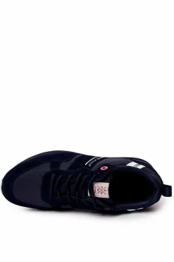 Sale Męskie Buty Sportowe JJ1R4015C Granatowe Męskie Obuwie Sportowe Męskie