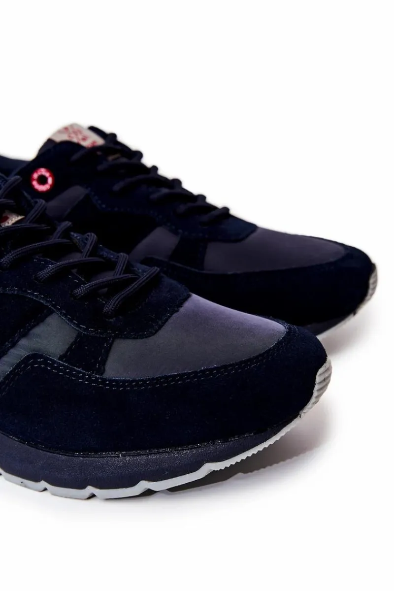 Sale Męskie Buty Sportowe JJ1R4015C Granatowe Męskie Obuwie Sportowe Męskie