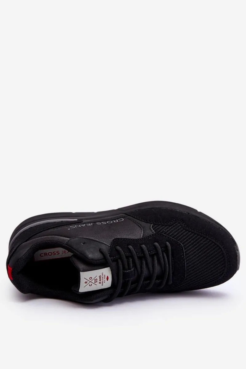 Obuwie Sportowe Męskie>Cross Jeans Męskie Buty Sportowe LL1R4053 Czarne