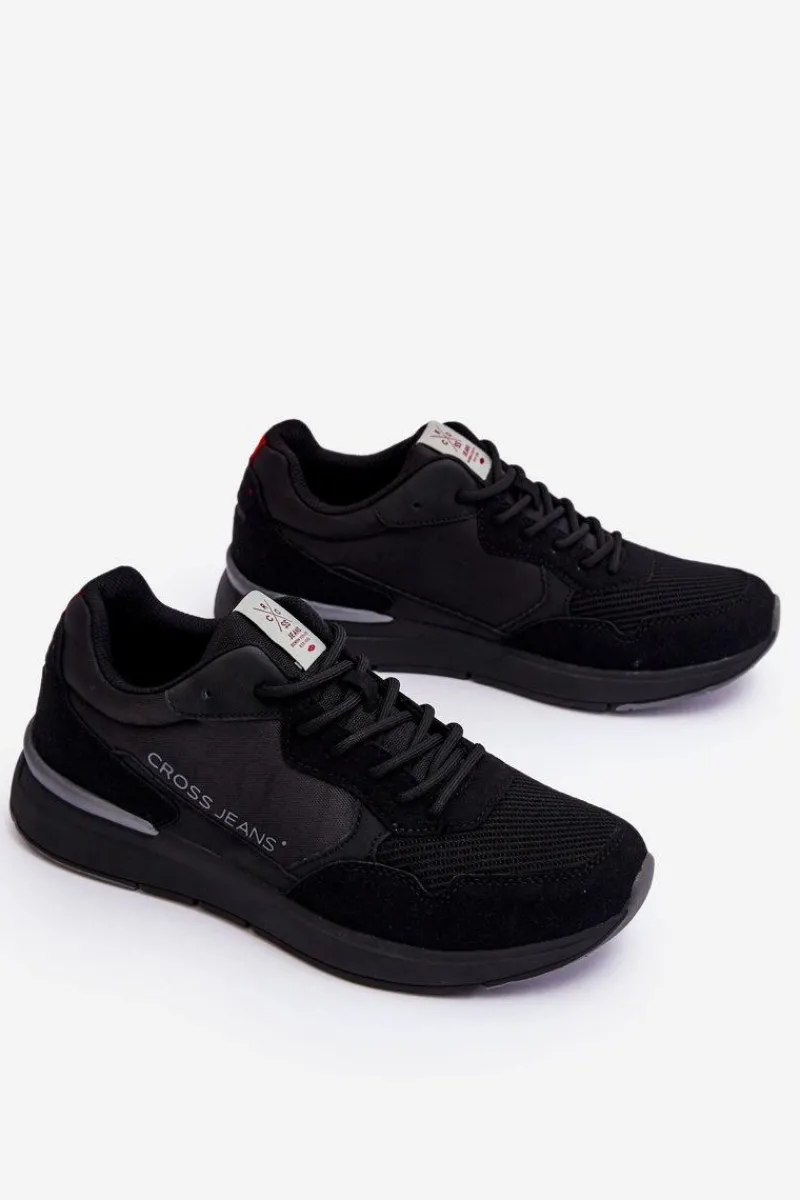 Obuwie Sportowe Męskie>Cross Jeans Męskie Buty Sportowe LL1R4053 Czarne