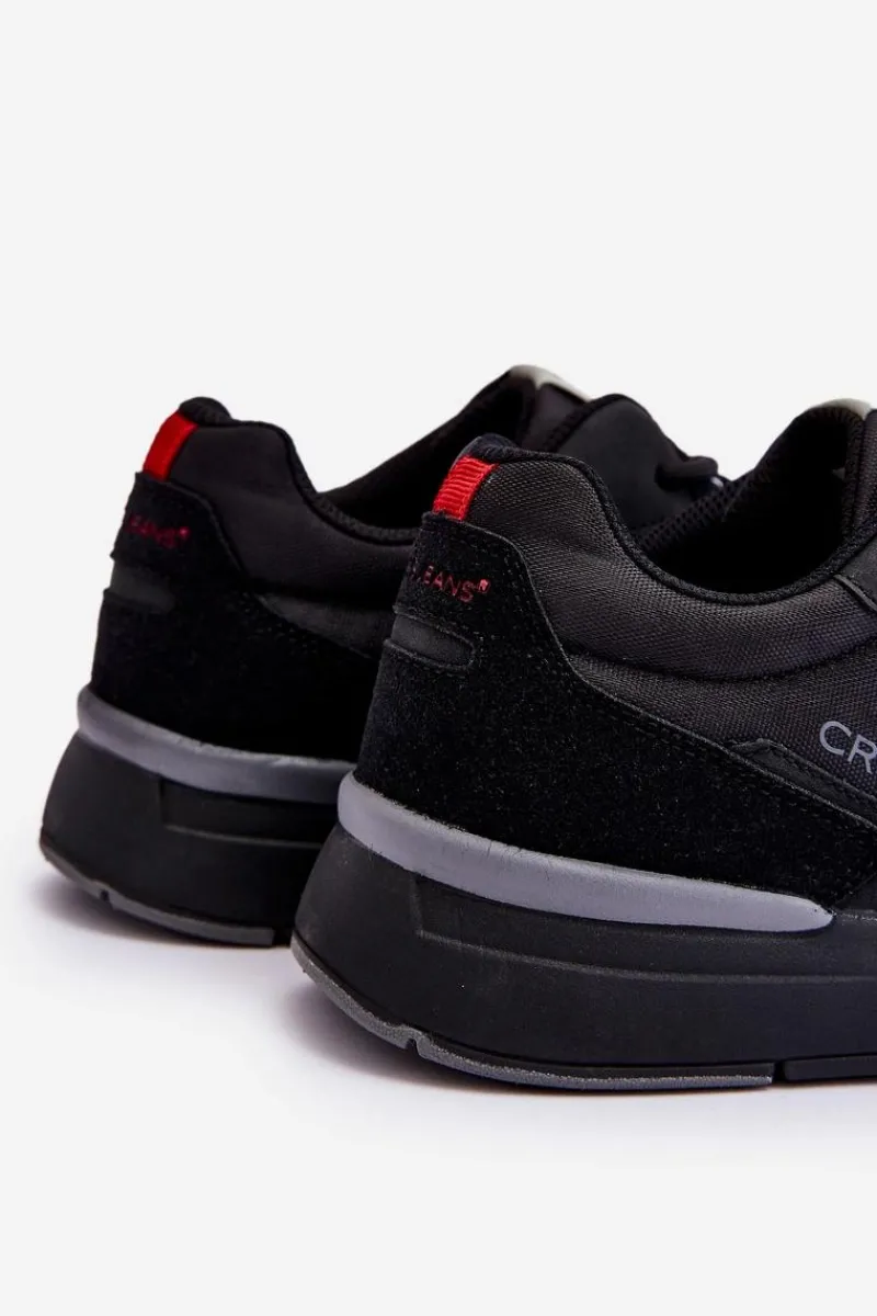 Obuwie Sportowe Męskie>Cross Jeans Męskie Buty Sportowe LL1R4053 Czarne