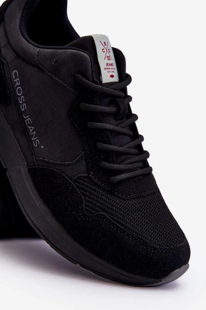 Obuwie Sportowe Męskie>Cross Jeans Męskie Buty Sportowe LL1R4053 Czarne