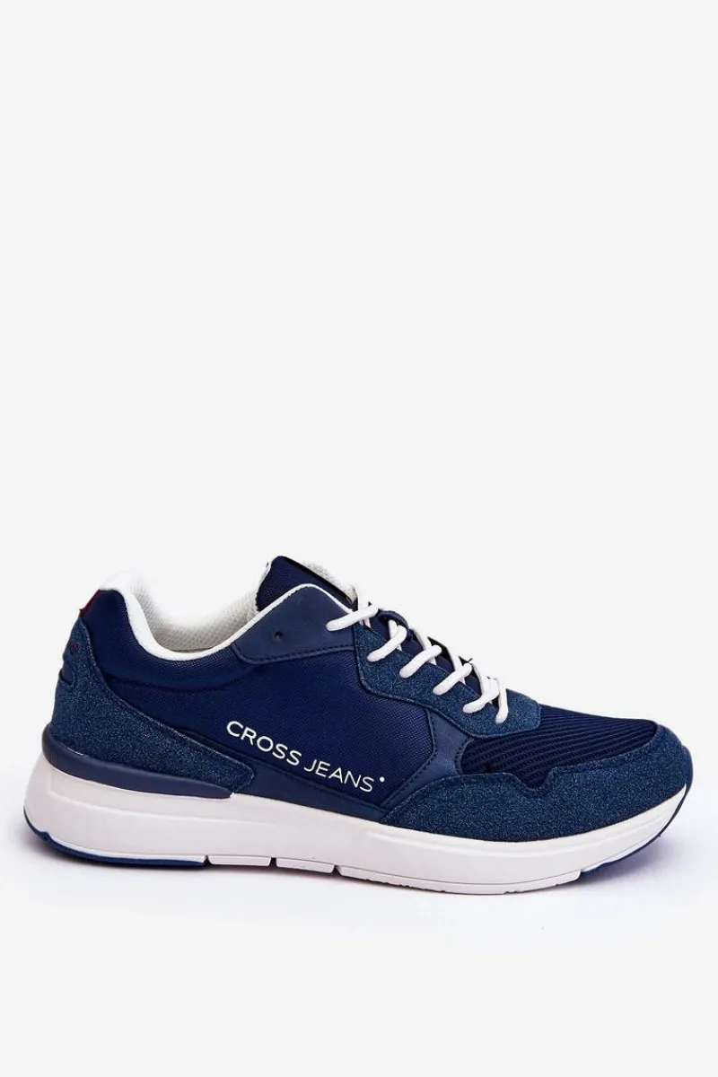 Online Cross Jeans Męskie Buty Sportowe LL1R4051 Granatowe