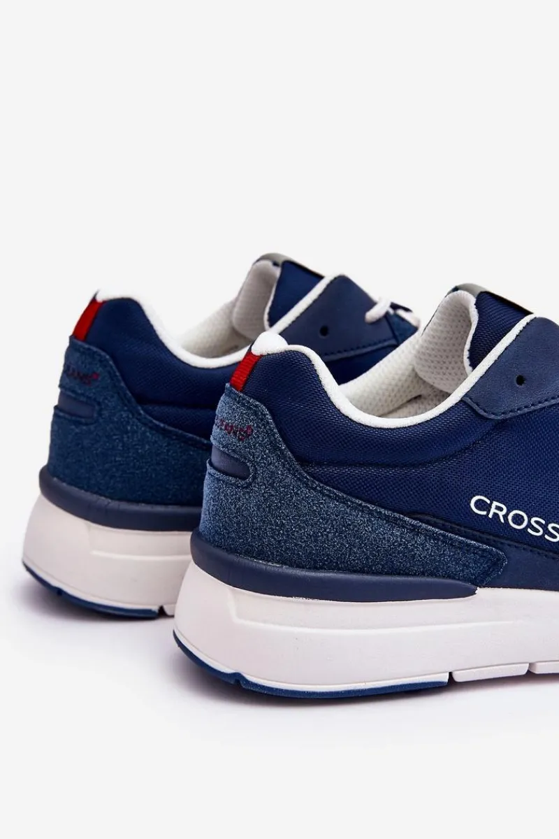 Online Cross Jeans Męskie Buty Sportowe LL1R4051 Granatowe