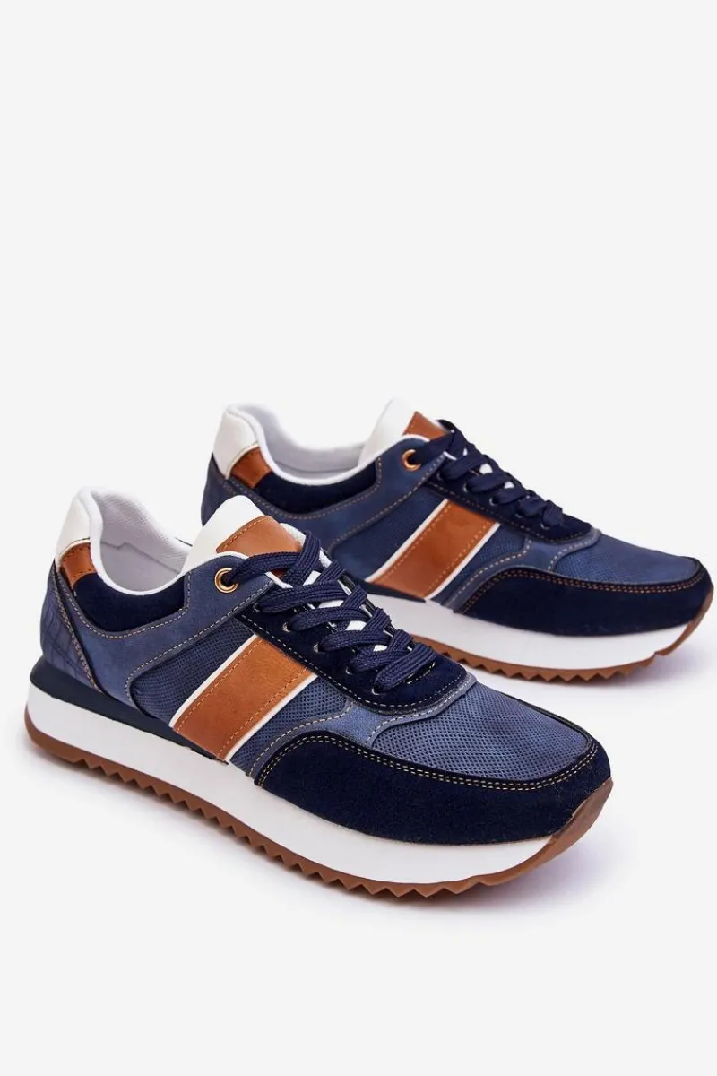 Obuwie Sportowe Męskie>Boto Męskie Buty Sportowe Granatowe Scotty