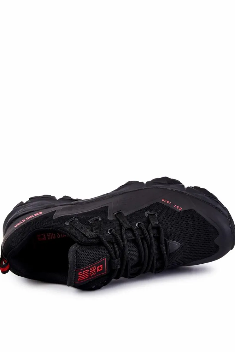 Obuwie Sportowe Męskie>Big Star Shoes Męskie Buty Sportowe Memory Foam Big Star KK174109 Czarne