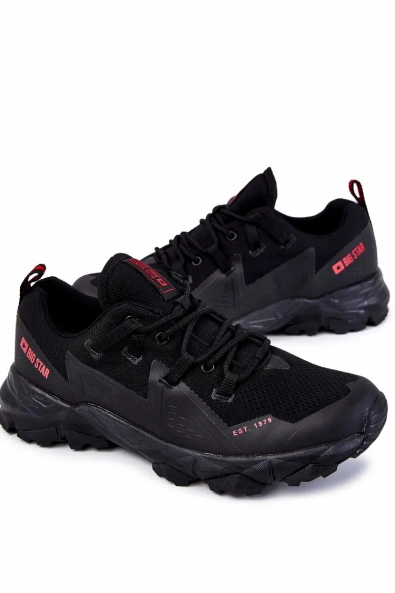 Obuwie Sportowe Męskie>Big Star Shoes Męskie Buty Sportowe Memory Foam Big Star KK174109 Czarne