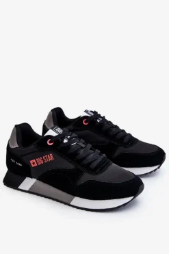 Obuwie Sportowe Męskie>Big Star Shoes Męskie Buty Sportowe Memory Foam System Big Star LL174158 Czarne