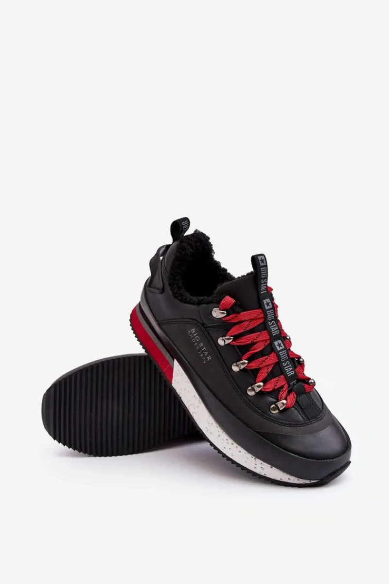 Obuwie Sportowe Męskie>Big Star Shoes Męskie Buty Sportowe Ocieplane Czarne Big Star MM174111