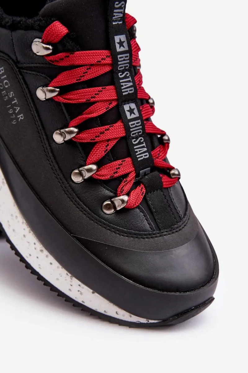 Obuwie Sportowe Męskie>Big Star Shoes Męskie Buty Sportowe Ocieplane Czarne Big Star MM174111