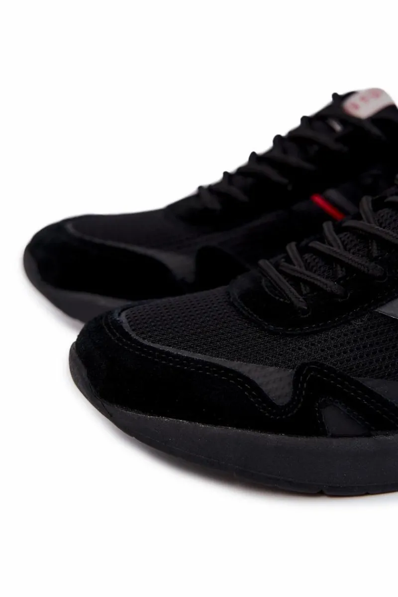 Obuwie Sportowe Męskie>Cross Jeans Męskie Buty Sportowe Sneakersy JJ1R4016C Czarne