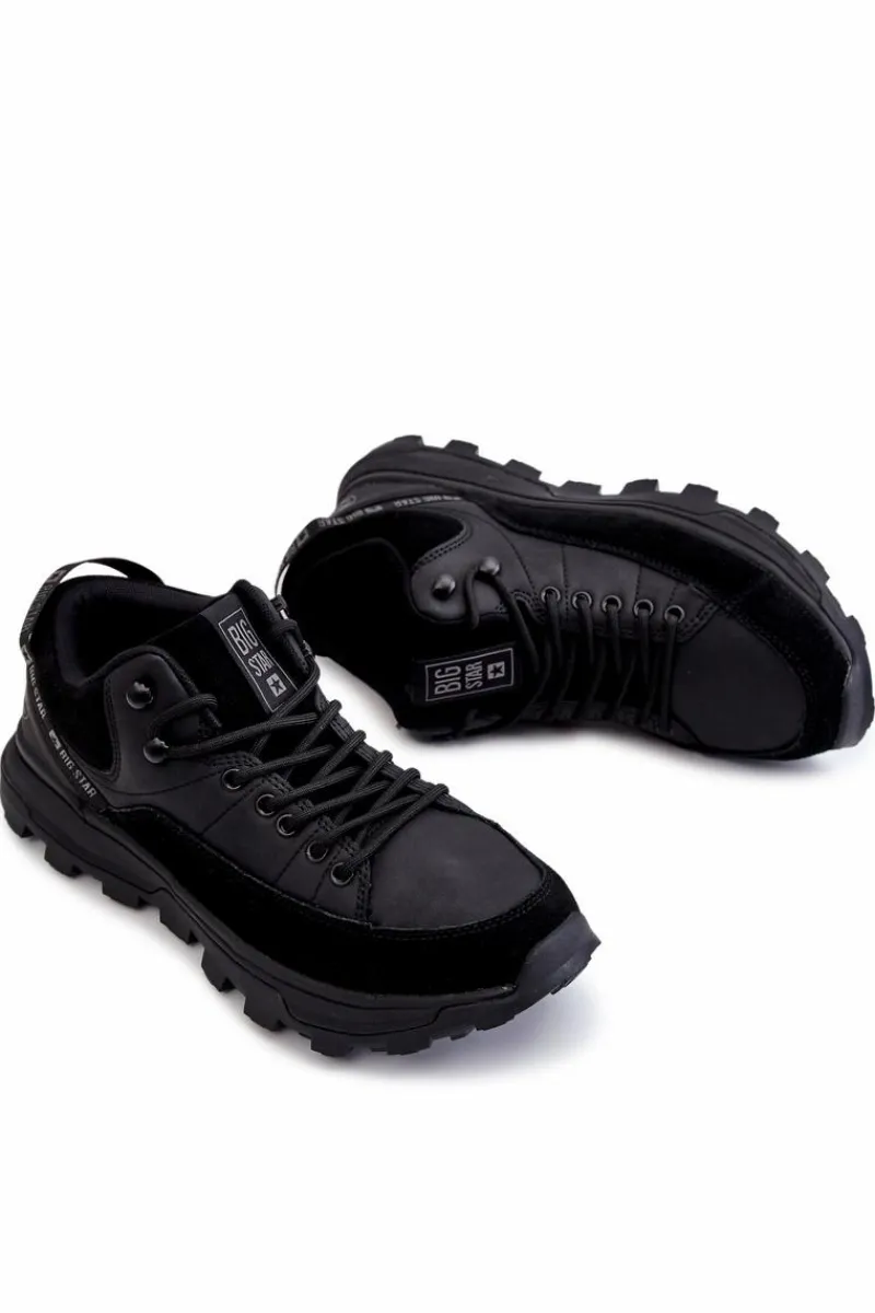 New Big Star Shoes Męskie Buty Sportowe Trapery Big Star KK174244 Czarne