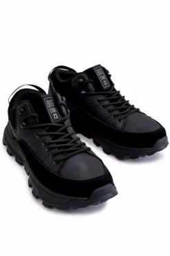 New Big Star Shoes Męskie Buty Sportowe Trapery Big Star KK174244 Czarne