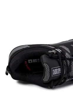 New Męskie Buty Sportowe Trapery Memory Foam Big Star KK174105 Czarne Męskie Obuwie Sportowe Męskie