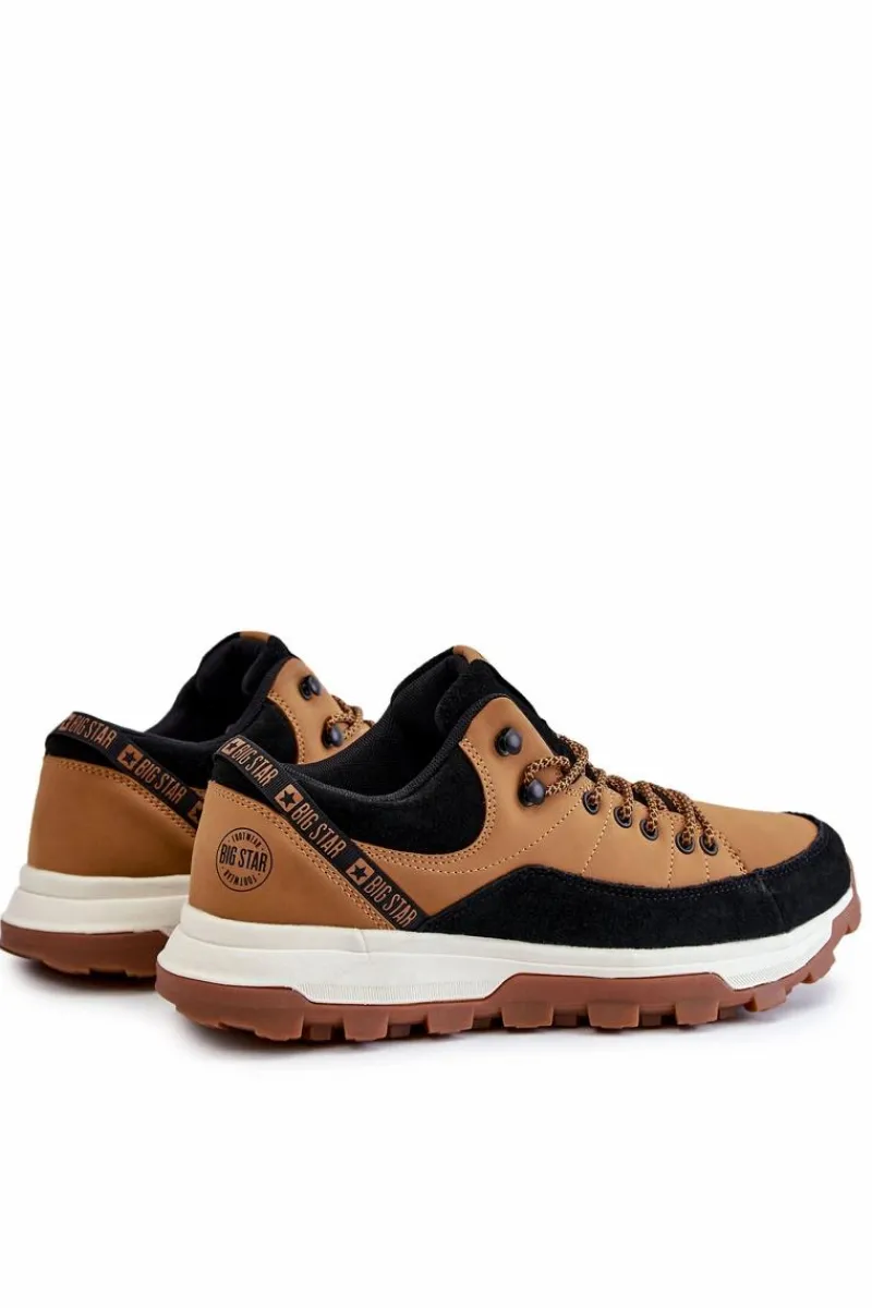 Obuwie Trekkingowe Męskie|Obuwie Sportowe Męskie>Big Star Shoes Męskie Buty Sportowe Trapery Big Star KK174242 Camel