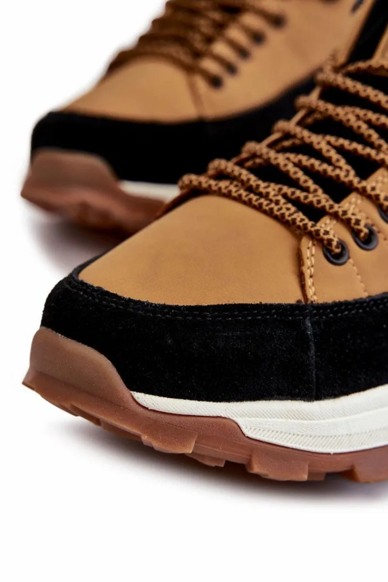 Obuwie Trekkingowe Męskie|Obuwie Sportowe Męskie>Big Star Shoes Męskie Buty Sportowe Trapery Big Star KK174242 Camel