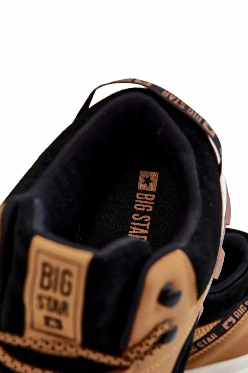 Obuwie Trekkingowe Męskie|Obuwie Sportowe Męskie>Big Star Shoes Męskie Buty Sportowe Trapery Big Star KK174242 Camel