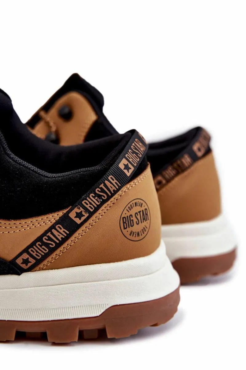 Obuwie Trekkingowe Męskie|Obuwie Sportowe Męskie>Big Star Shoes Męskie Buty Sportowe Trapery Big Star KK174242 Camel