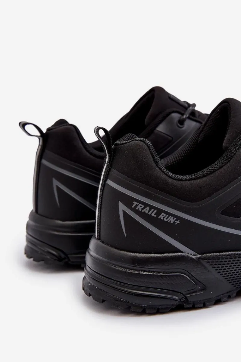 Obuwie Trekkingowe Męskie>Evento Męskie Buty Sportowe Trekkingowe Czarne Menesio