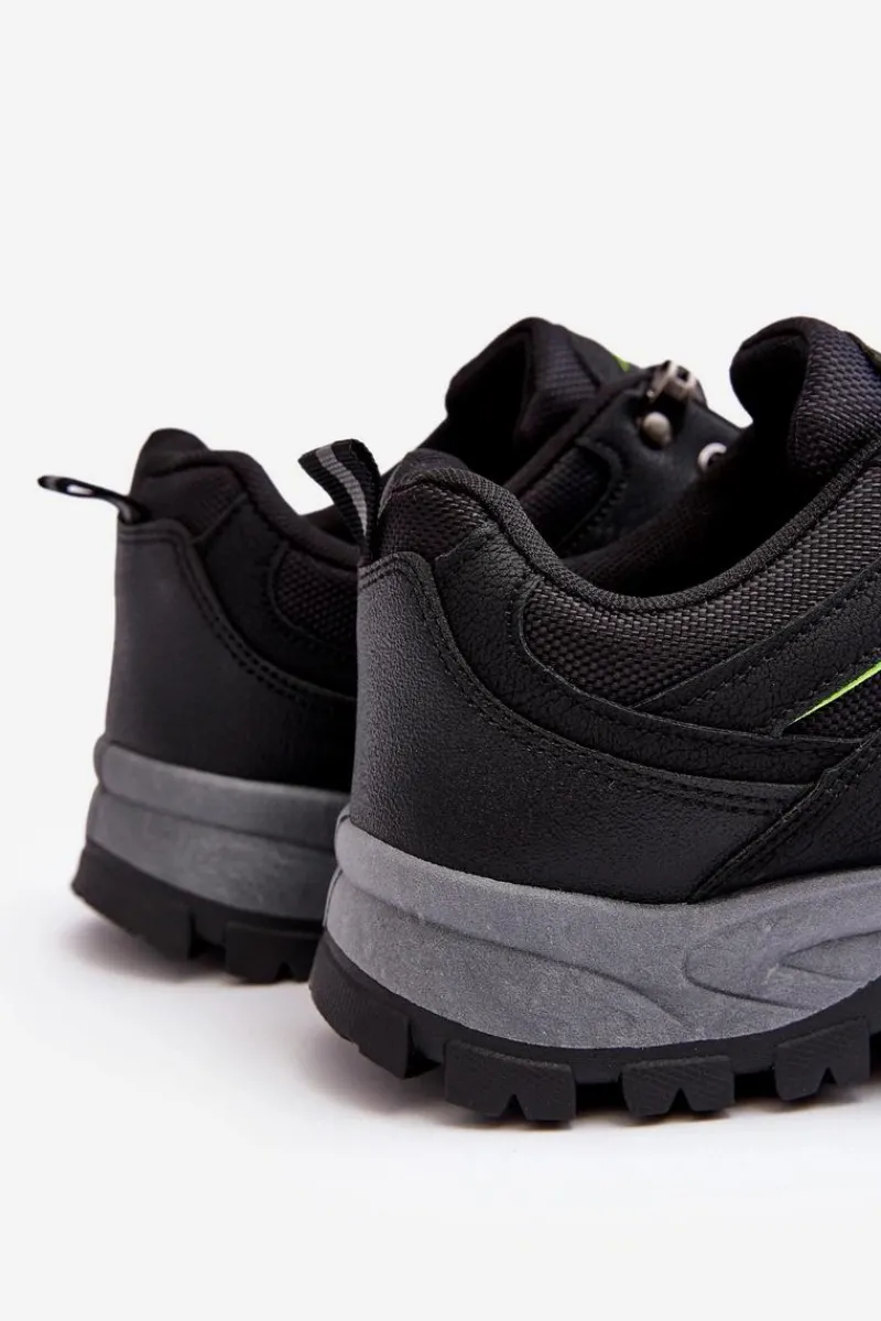 Hot Boto Męskie Buty Sportowe Trekkingowe Czarne Ibarina Czarny