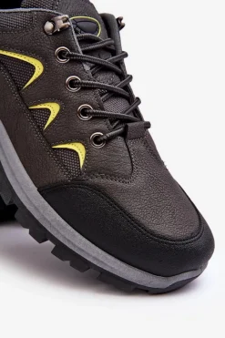 Sale Męskie Buty Sportowe Trekkingowe Szare Ibarina Męskie Obuwie Trekkingowe Męskie|Obuwie Sportowe Męskie
