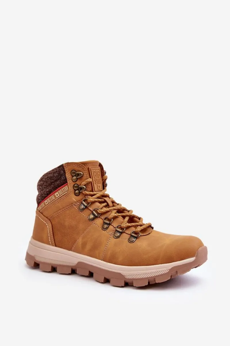 Sale Męskie Buty Trekkingowe Big Star KK174217 Camel Męskie Obuwie Trekkingowe Męskie|Botki Męskie
