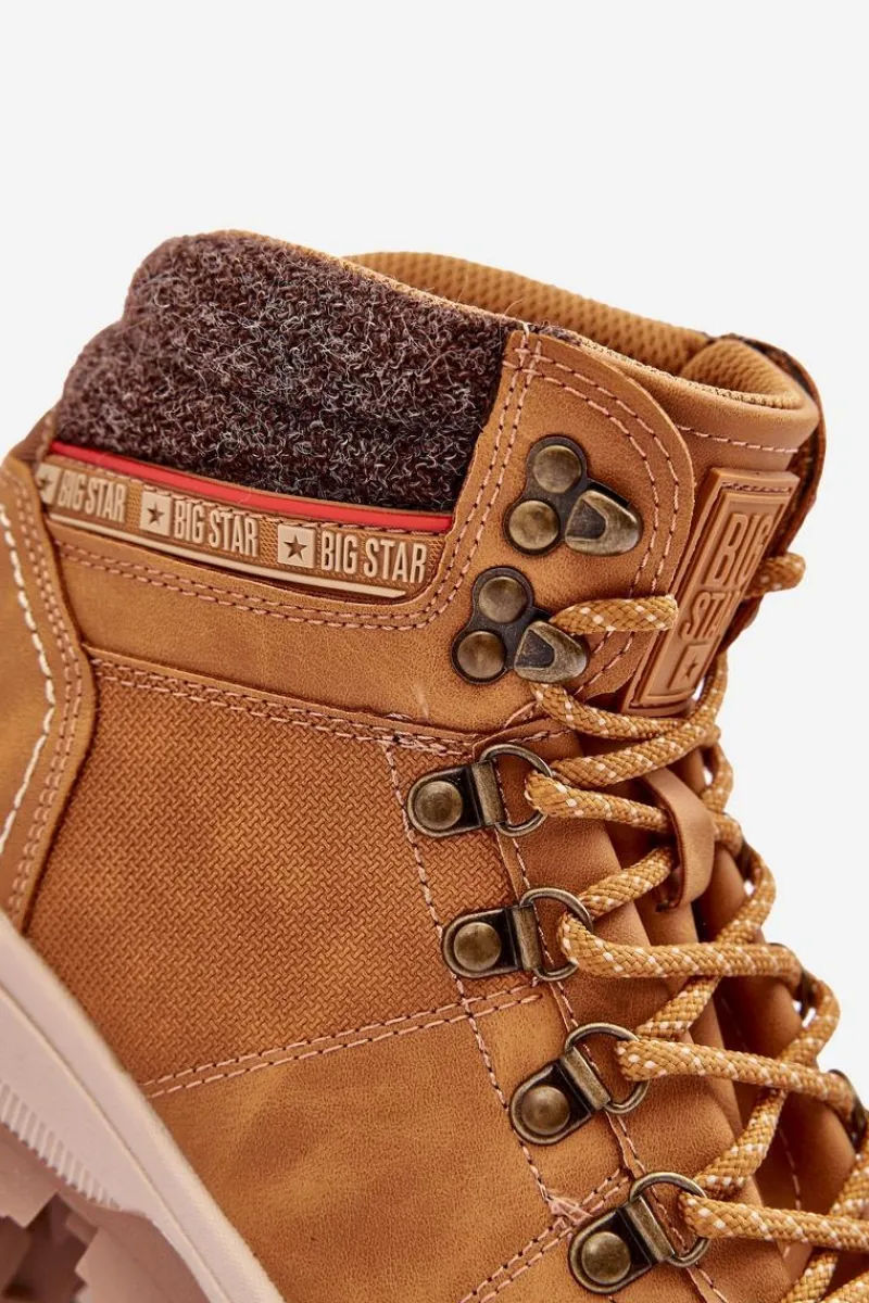 Sale Męskie Buty Trekkingowe Big Star KK174217 Camel Męskie Obuwie Trekkingowe Męskie|Botki Męskie