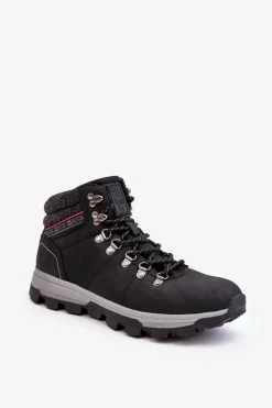 Obuwie Trekkingowe Męskie|Botki Męskie>Big Star Shoes Męskie Buty Trekkingowe Big Star KK174215 Czarne Czarny