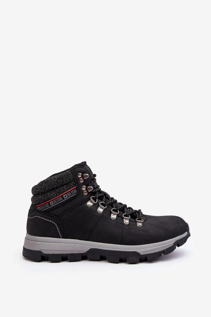 Obuwie Trekkingowe Męskie|Botki Męskie>Big Star Shoes Męskie Buty Trekkingowe Big Star KK174215 Czarne Czarny