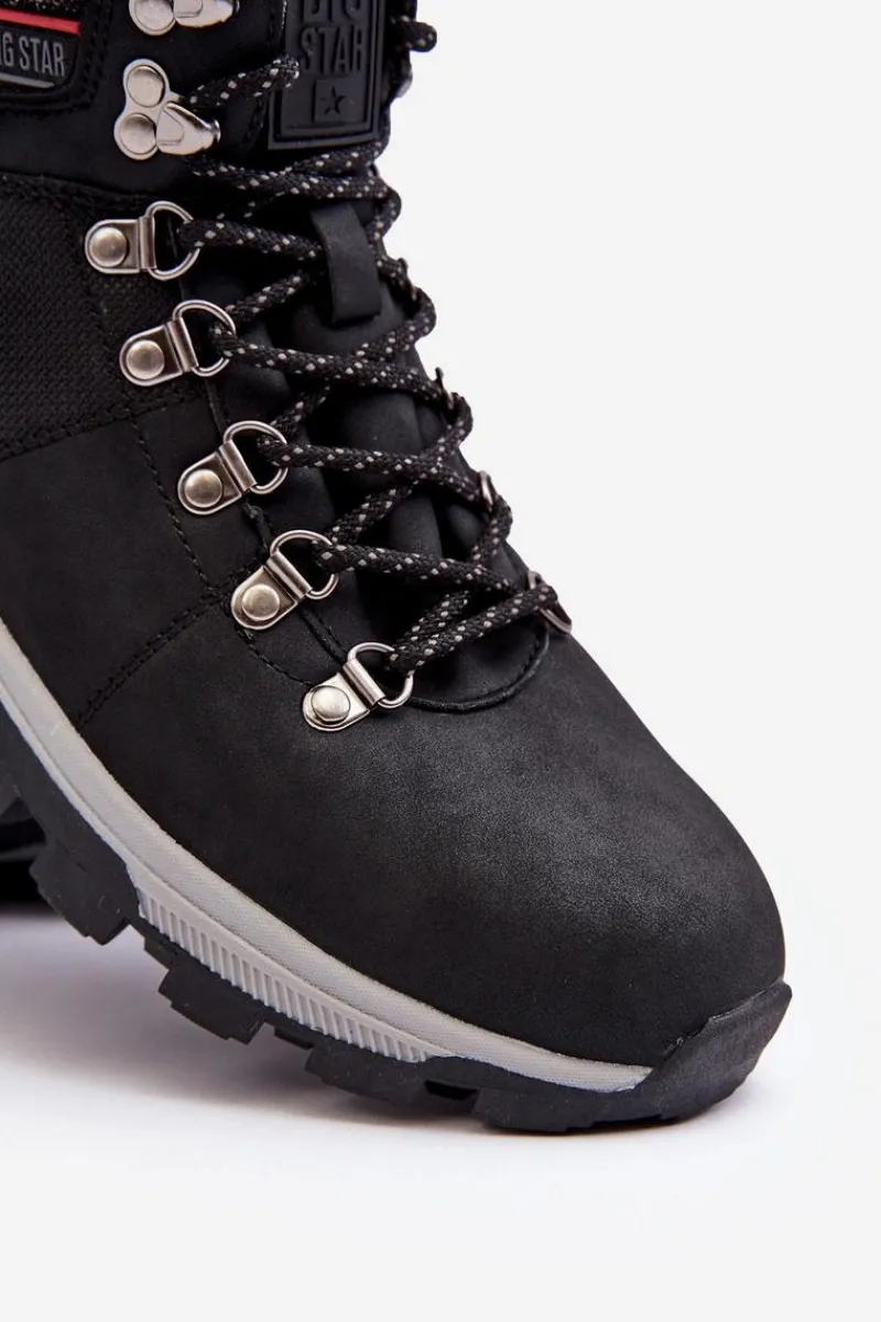 Obuwie Trekkingowe Męskie|Botki Męskie>Big Star Shoes Męskie Buty Trekkingowe Big Star KK174215 Czarne Czarny