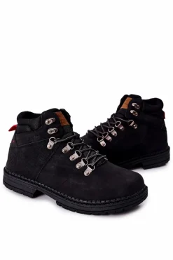 Online Cross Jeans Męskie Buty Trekkingowe EE1R4028C Czarne