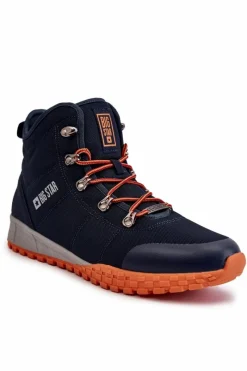 Clearance Męskie Buty Trekkingowe Memory Foam Big Star KK174110 Granatowe Męskie Obuwie Trekkingowe Męskie|Botki Męskie