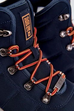 Clearance Męskie Buty Trekkingowe Memory Foam Big Star KK174110 Granatowe Męskie Obuwie Trekkingowe Męskie|Botki Męskie