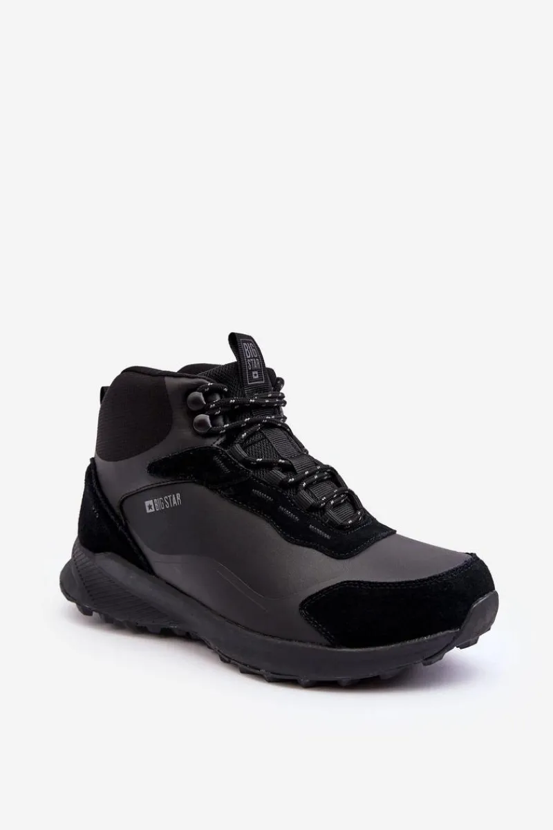 Obuwie Trekkingowe Męskie|Obuwie Sportowe Męskie>Big Star Shoes Męskie Buty Trekkingowe Ocieplane Czarne Big Star MM174334 Czarny