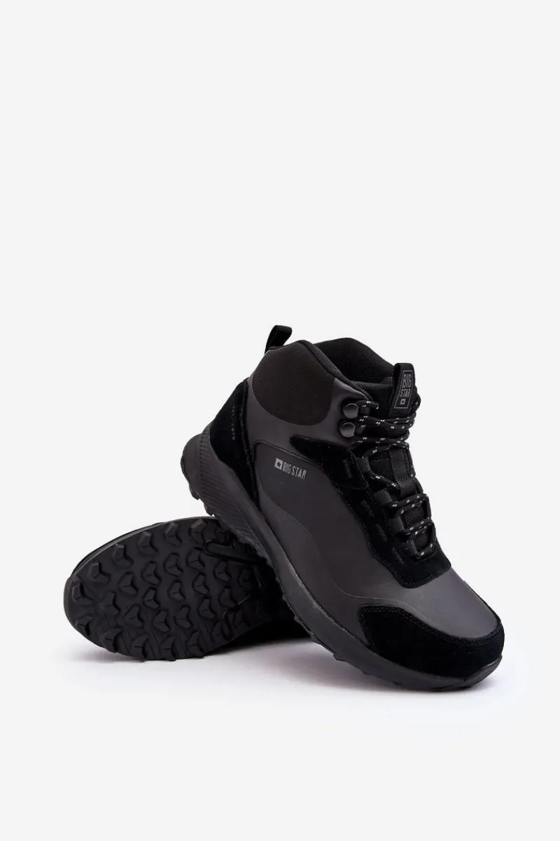 Obuwie Trekkingowe Męskie|Obuwie Sportowe Męskie>Big Star Shoes Męskie Buty Trekkingowe Ocieplane Czarne Big Star MM174334 Czarny