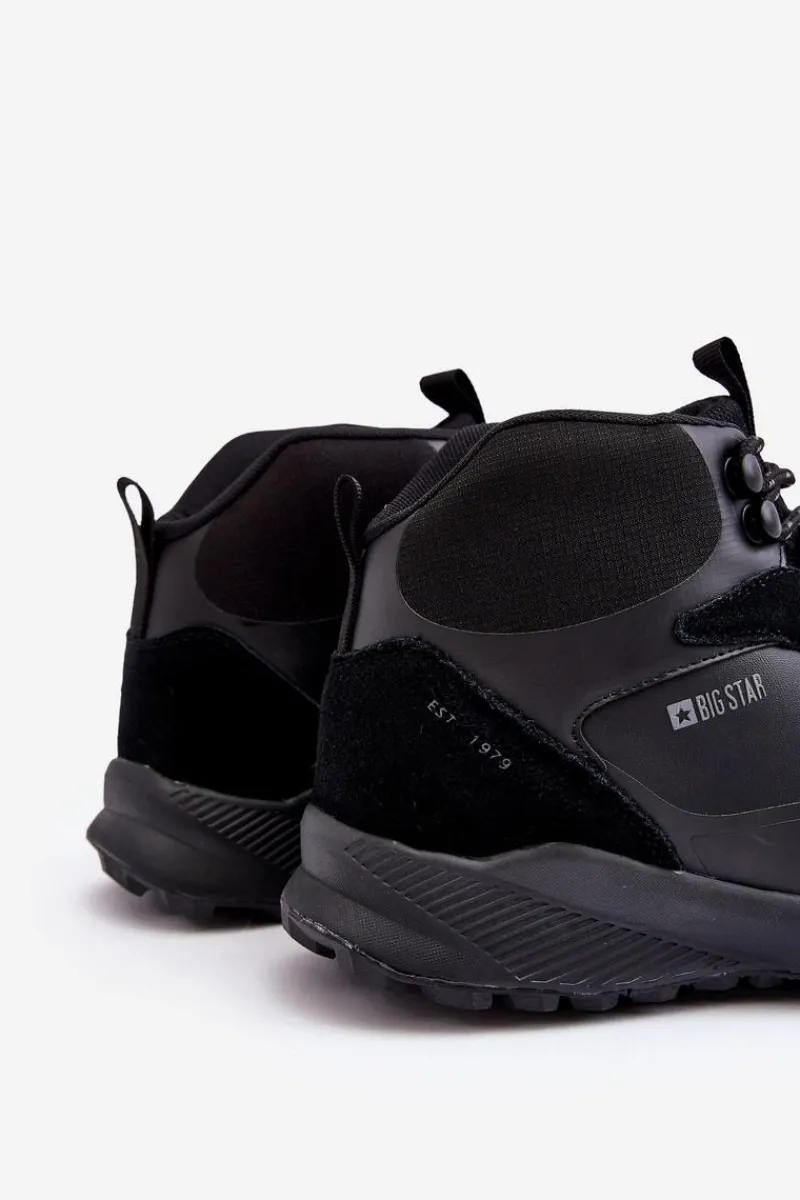 Obuwie Trekkingowe Męskie|Obuwie Sportowe Męskie>Big Star Shoes Męskie Buty Trekkingowe Ocieplane Czarne Big Star MM174334 Czarny