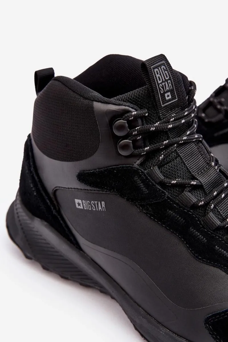 Obuwie Trekkingowe Męskie|Obuwie Sportowe Męskie>Big Star Shoes Męskie Buty Trekkingowe Ocieplane Czarne Big Star MM174334 Czarny