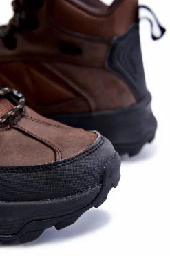 Obuwie Trekkingowe Męskie|Botki Męskie></noscript>Cross Jeans Męskie Buty Trekkingowe Ocieplane KK1R4019C Ciemnobrązowe