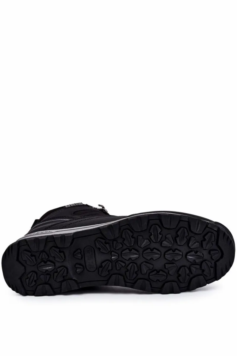 Obuwie Trekkingowe Męskie|Botki Męskie>Big Star Shoes Męskie Buty Trekkingowe Ocieplane Big Star KK174371 Czarne