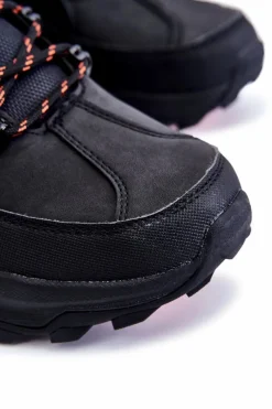 Best Męskie Buty Trekkingowe Ocieplane KK1R4018C Czarne Męskie Obuwie Trekkingowe Męskie|Botki Męskie
