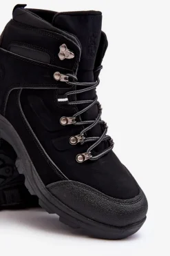 Obuwie Trekkingowe Męskie></noscript>Evento Męskie Buty Trekkingowe Ocieplane Czarne Dysasha