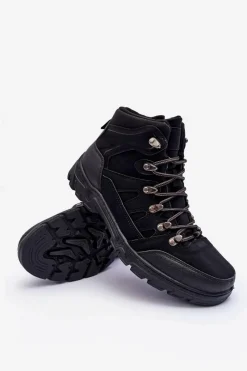 New Boto Męskie Buty Trekkingowe Ocieplane Czarne Cowder