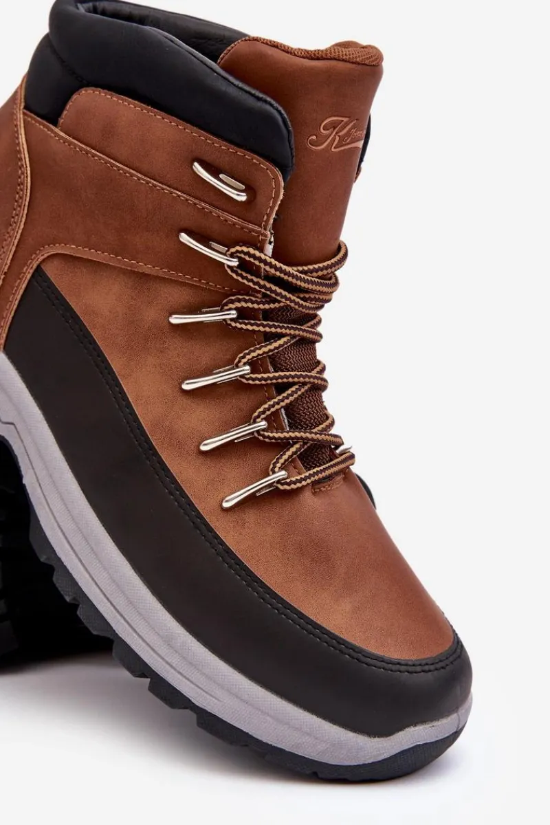 Obuwie Trekkingowe Męskie|Botki Męskie>Boto Męskie Buty Trekkingowe Trapery Brązowe Maraena