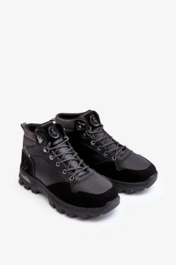 Obuwie Trekkingowe Męskie|Botki Męskie>Boto Męskie Buty Trekkingowe Trapery Sznurowane Czarne Salomene Czarny