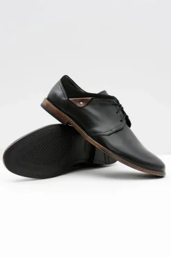 New Męskie Czarne Półbuty Luca Skóra Męskie Półbuty Casual