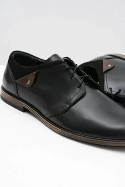 New Męskie Czarne Półbuty Luca Skóra Męskie Półbuty Casual